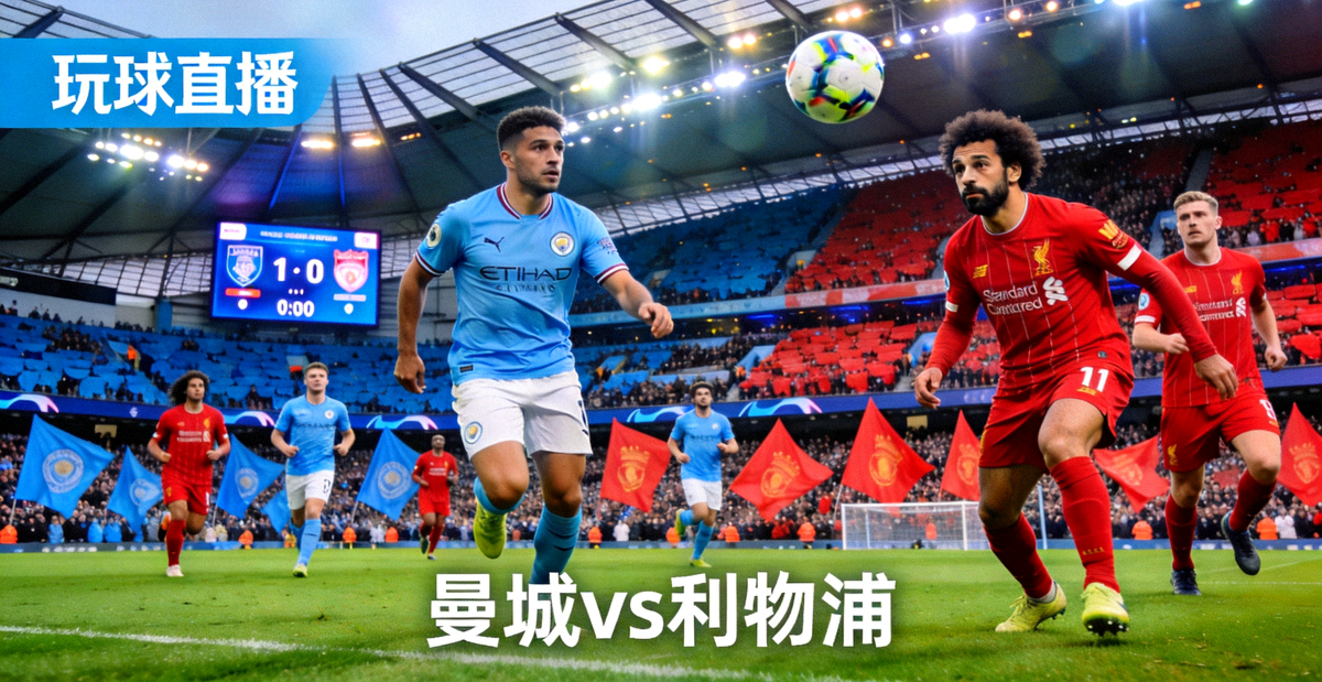 玩球直播英超焦点战曼城对阵利物浦的高清直播现场画面