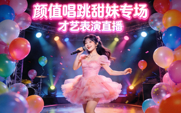 颜值唱跳甜妹专场才艺表演直播封面图